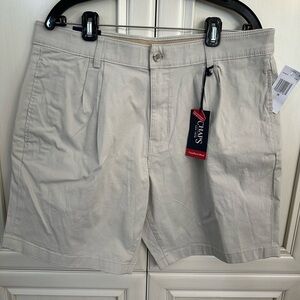 NWT Chaps Mens Shorts 36, 9” Inseam Color: Stone